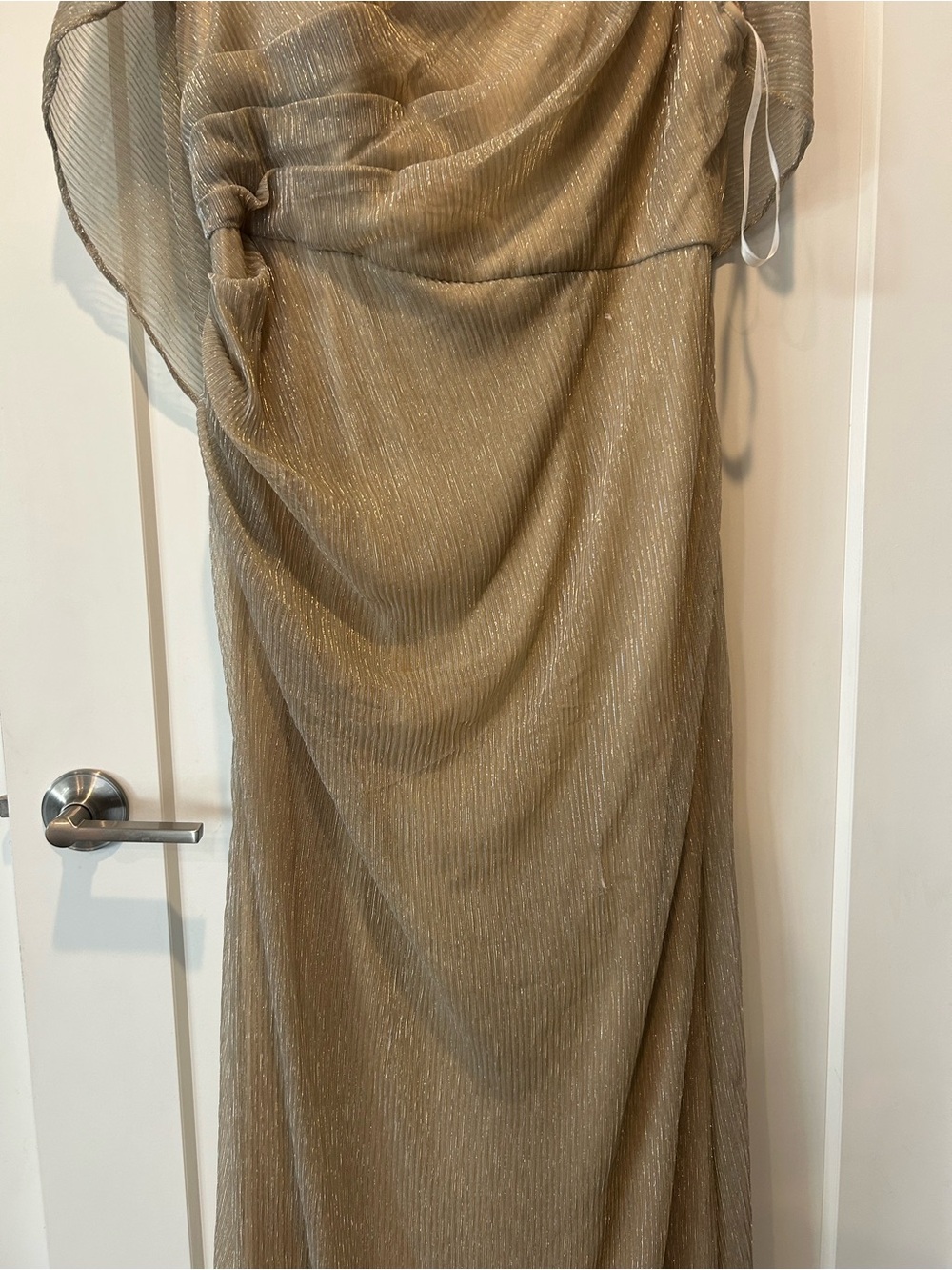 Azazie Paige Gown in Champagne Gold A18 - Picture 8 of 14